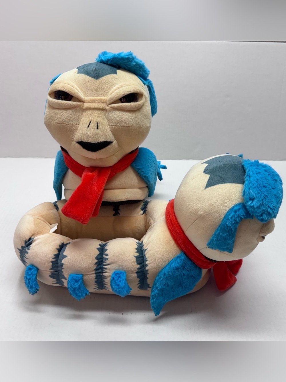 Labyrinth Ello Worm Plush Slippers Adults One Size L/XL  Jim Henson Costume